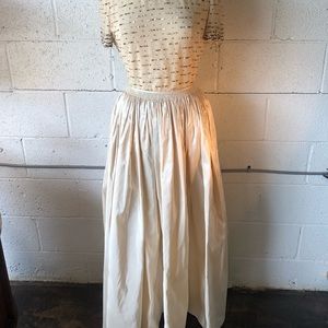 Silk cream Carolina Herrera long ball gown skirt
